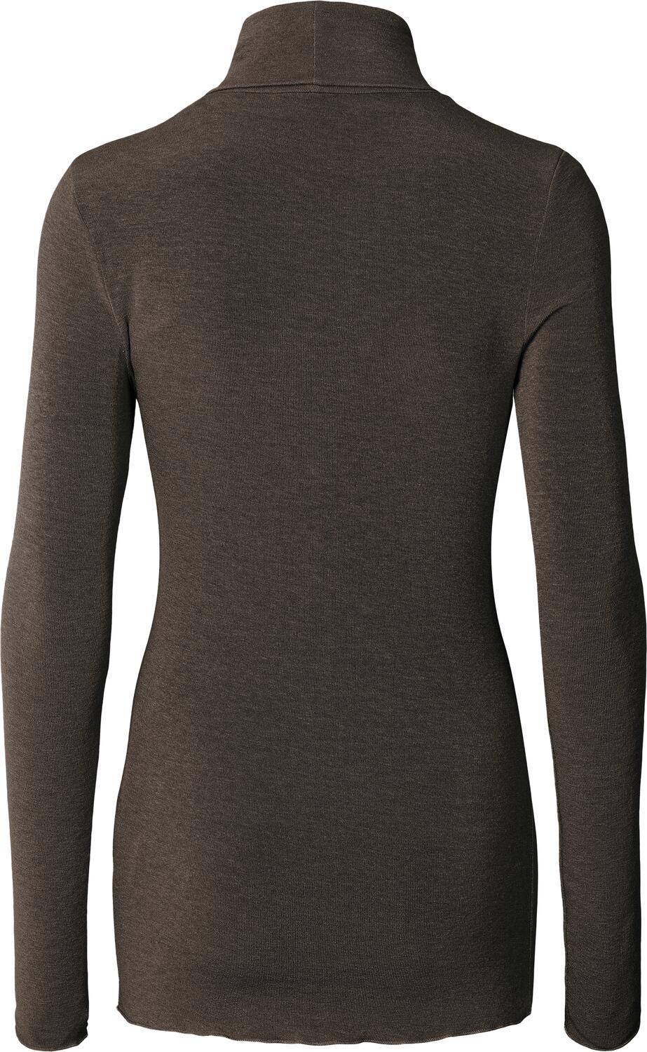 Anna Wool Turtleneck langærmet t-shirt - Mulch